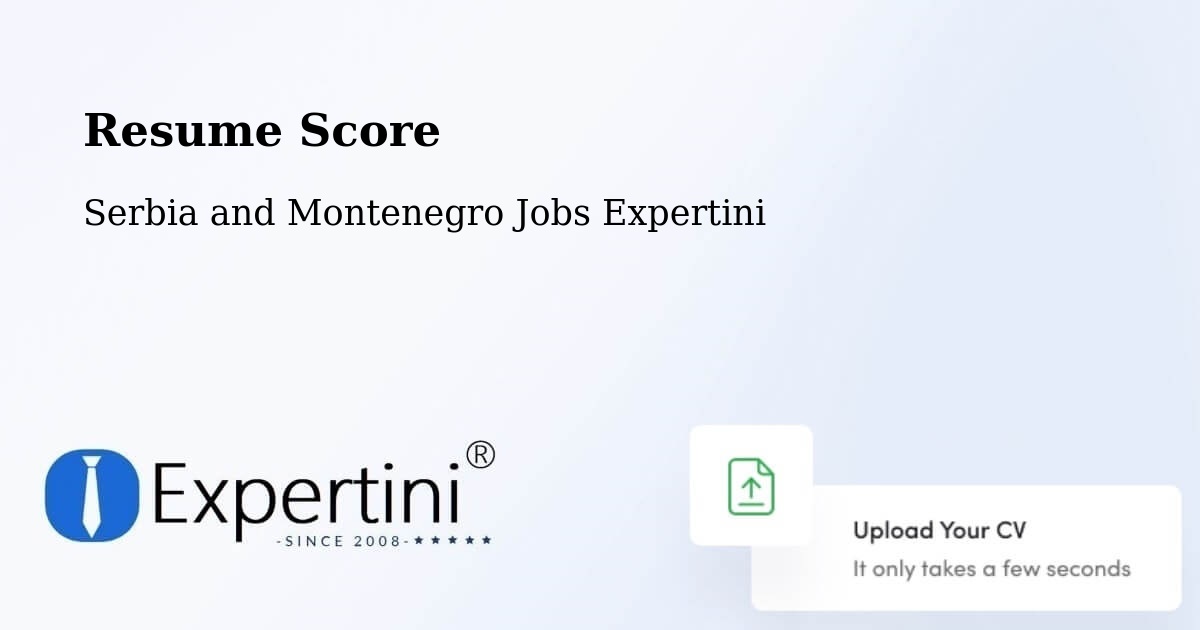 Resume Score & Job Description Match Tool – Halifax - Serbia and Montenegro Jobs Expertini